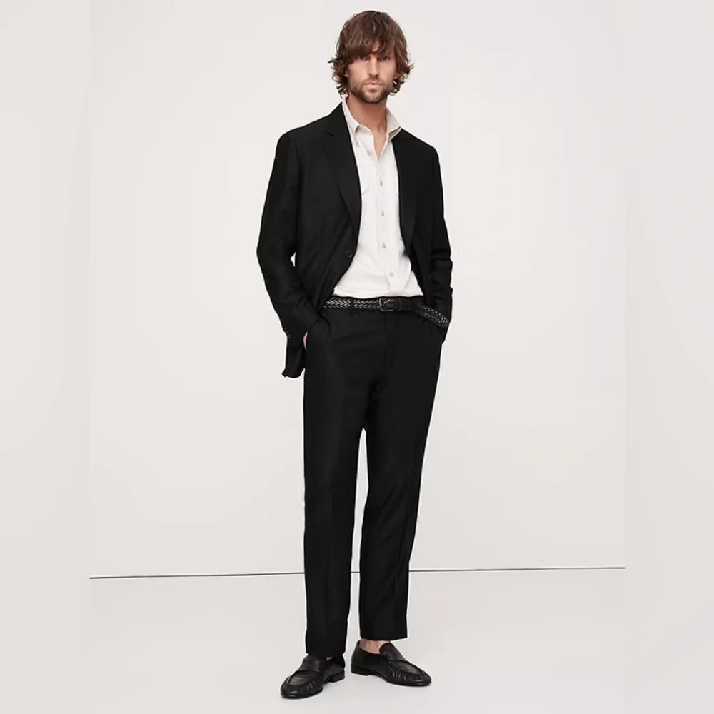 NWT! Banana Republic Black Signature Italian Hopsack Suit Pant - 🩷